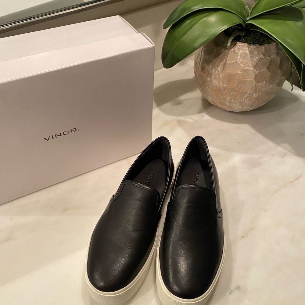 Vince slip on leather sneakers